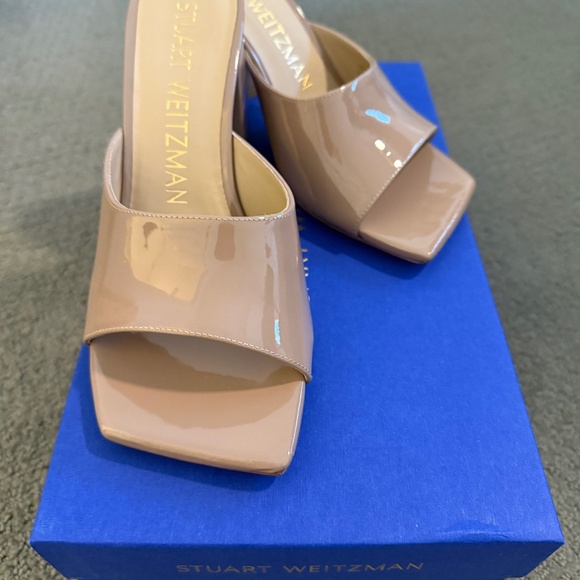 New Stuart Weitzman Tia 85 Block Heel Sandals - Size 6.5 - Picture 1 of 5